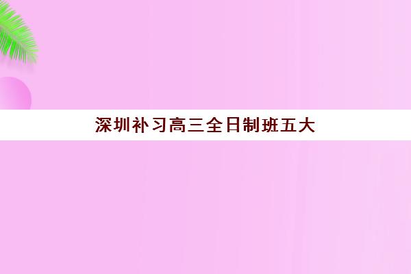 深圳补习高三全日制班五大机构服务能力分析如何评估？2025年最新权威评测与择校全攻略解析