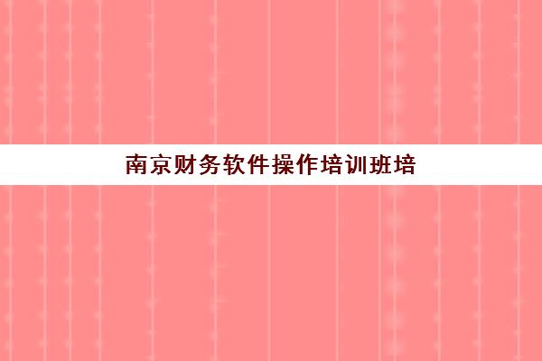 南京财务软件操作培训班培训学校排名一览表最新如何查询？2025年最新榜单与择校全攻略