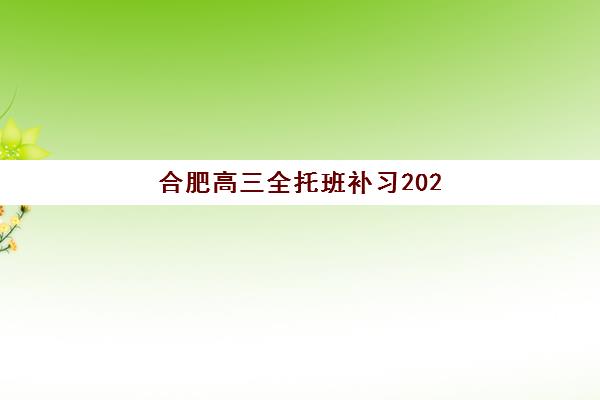 合肥高三全托班补习2025年报名人数统计如何查询？最新市场数据与择校全指南