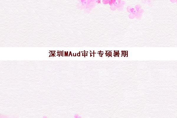 深圳MAud审计专硕暑期集训课程五大机构服务能力如何评估？2025年最新课程体系、师资配置与学员成果全解析