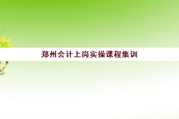 郑州会计上岗实操课程集训营排名前十有哪些？2025年最新权威榜单、择校指南与机构对比全解析