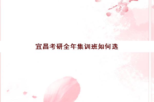 宜昌考研全年集训班如何选？2025年最新费用解析与备考全攻略