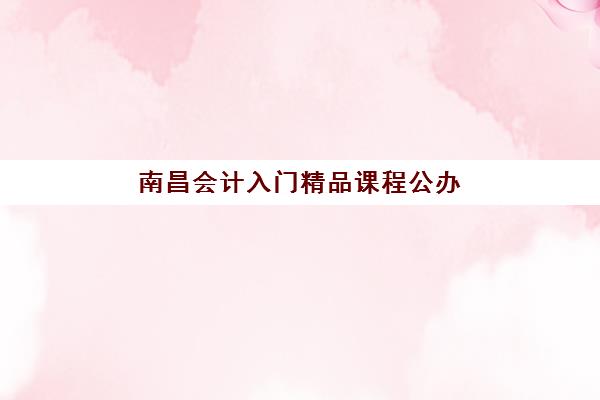 南昌会计入门精品课程公办vs民办服务如何科学选择？2025年权威对比分析、优劣势解读与个性化择校全指南