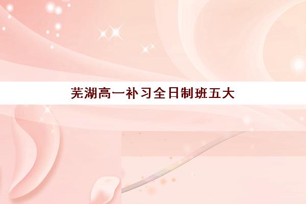 芜湖高一补习全日制班五大机构技术白皮书如何获取？2025年权威排名解析、择校指南与实操手册