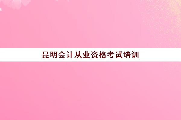 昆明会计从业资格考试培训课程培训机构哪个更好一点？2025年最新权威对比与科学择校全指南