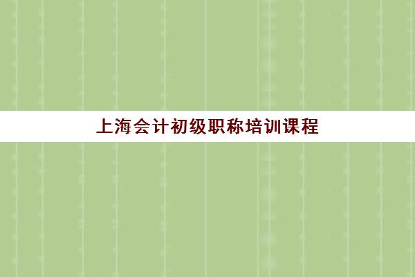 上海会计初级职称培训课程辅导学校有哪些学校？2025年权威排名前十与择校全指南