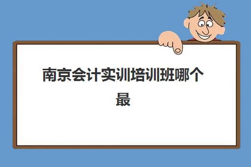 南京会计实训培训班哪个最好一点？2025年最新Top10权威排名、课程特色与择校全指南
