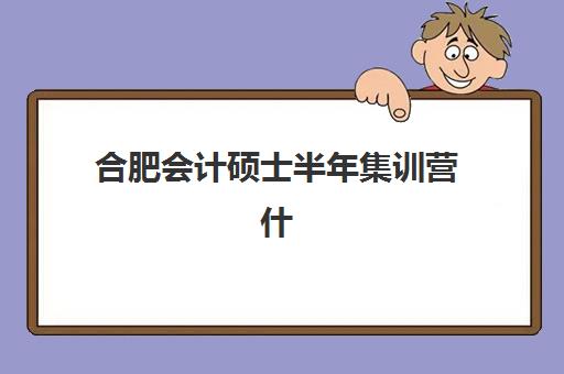 合肥会计硕士半年集训营什么时候报名考试？2025年时间表、备考策略与择校指南