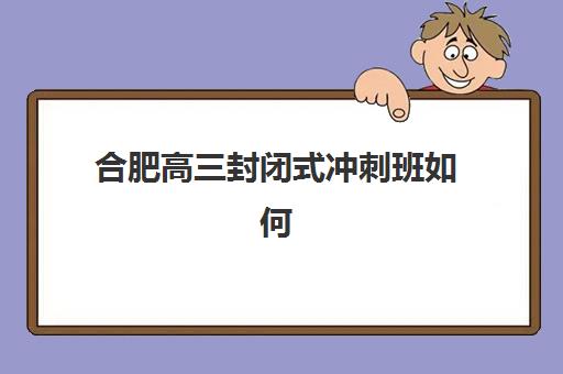 合肥高三封闭式冲刺班如何选？五大高满意度机构特色与择校指南全解析