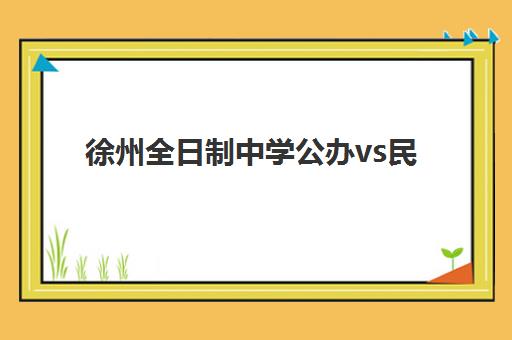 徐州全日制中学公办vs民办服务对比如何选择？2025年最新差异分析、择校指南与真实案例全解析