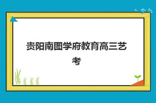 贵阳南图学府教育高三艺考生文化培训班收费标准价格一览，2025年班型费用、选择策略与性价比全解析