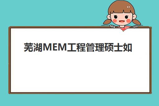 芜湖MEM工程管理硕士如何选？高端课程辅导学校排名与择校指南